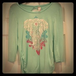 Mint Green Elephant Lover’s Top Size M